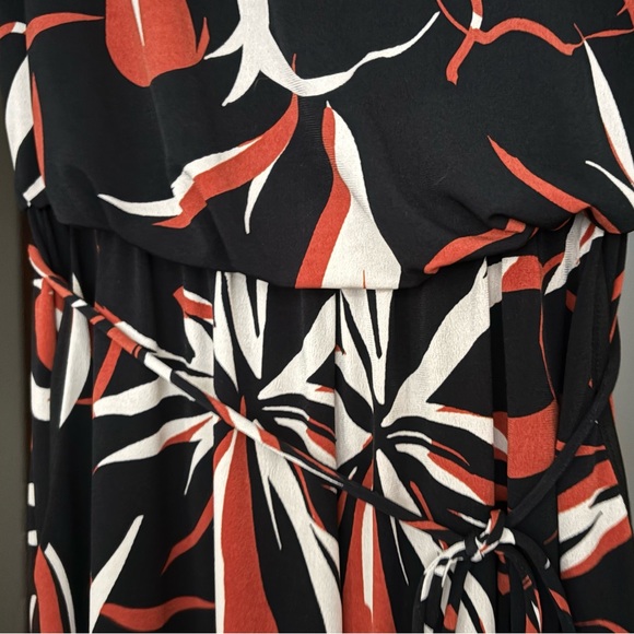 Cynthia Rowley Black and Orange Floral Jumpsuit - Picture 5 of 12